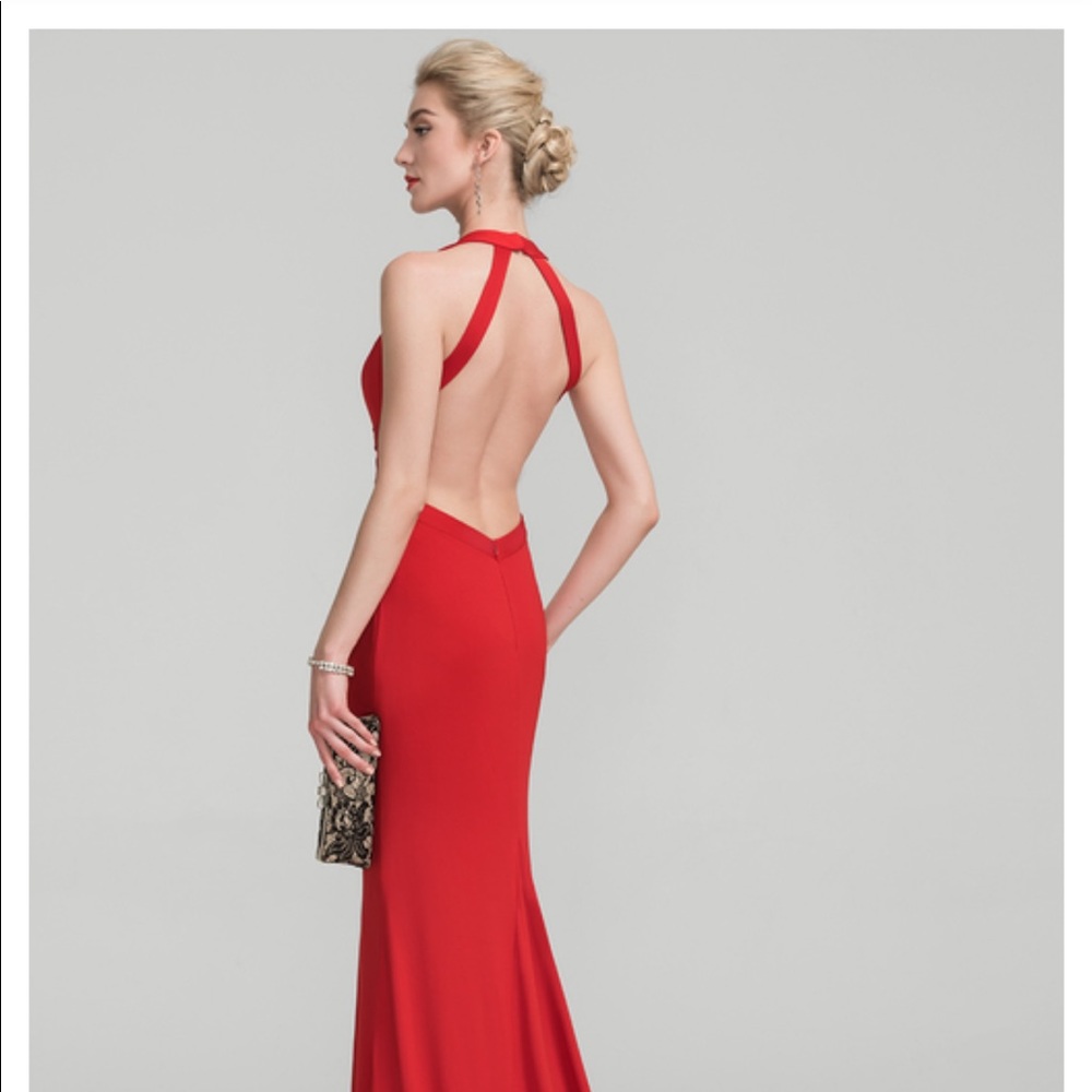 JJsHouse red prom dress. size 0 nwt
